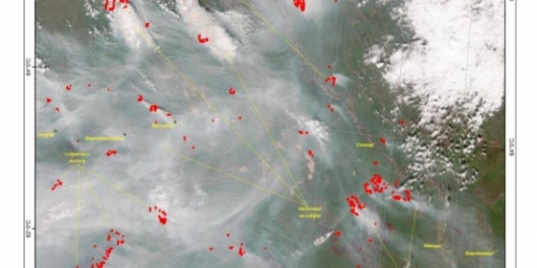 Якутск вчера накрыло дымом от пожаров в близлежащих районах