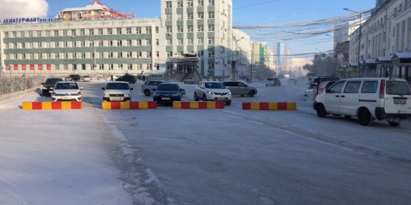 Следующий участок проспекта Ленина будет перекрыт с 22 марта в Якутске 