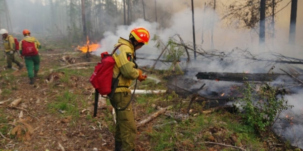 В Якутии действуют 163 лесных пожара. Более 100 огнеборцев приедут на помощь из Магадана