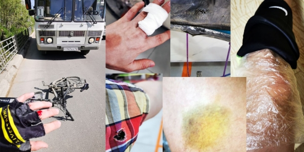 Водитель автобуса сбил велосипедиста и теперь скрывается