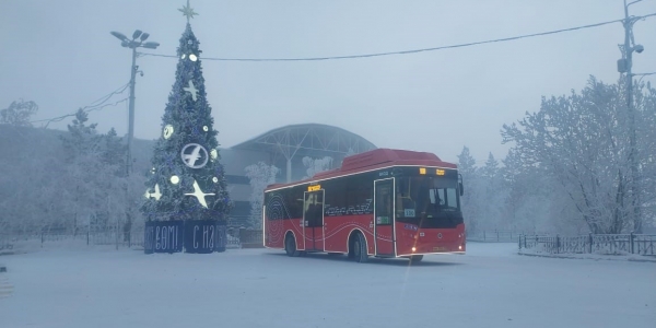 График движения автобуса маршрута № 100 в новогоднюю ночь