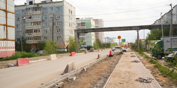 В Якутске обустраивают водоотведение на улице Севастопольская