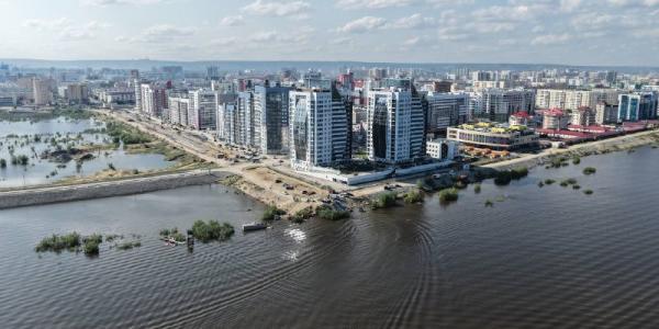 Затопленный Зеленый луг — фото с дрона