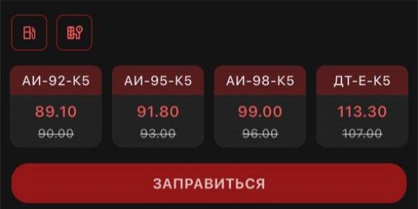 Фотофакт: в приложении «Сибойла» топливо стоит дороже