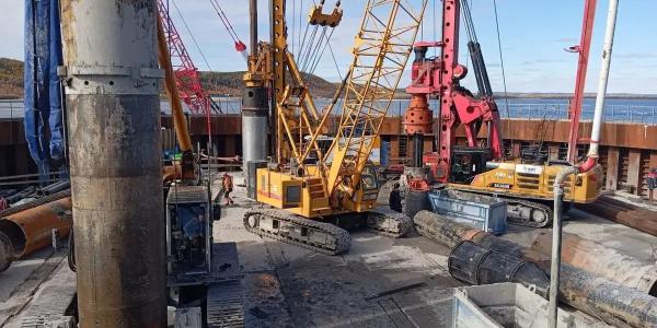 Более 30% буронабивных свай для опор Ленского моста уже готово