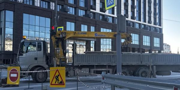 Фотофакт: улица Губина закрыта на весь день