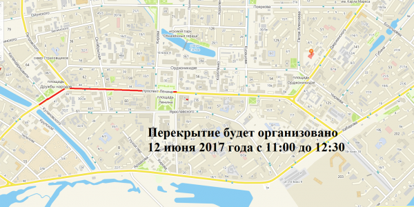 Перекрытие дорог в День России
