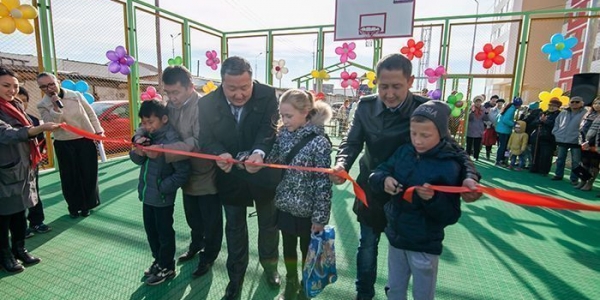 В Сайсарском округе открылась новая спортивная площадка