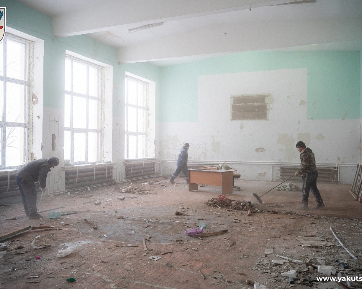 В феврале завершится ремонт здания для СОШ №1 в Якутске
