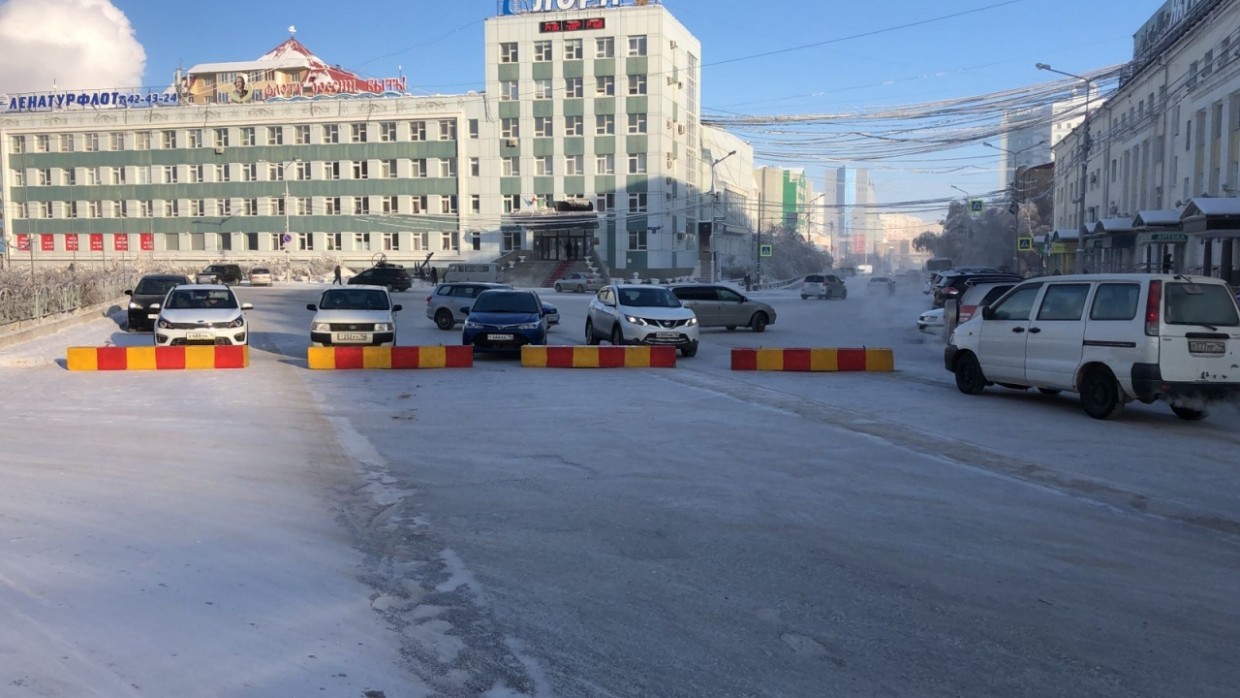 Следующий участок проспекта Ленина будет перекрыт с 22 марта в Якутске 