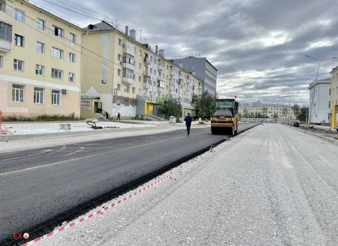 Начато асфальтирование участка проспекта Ленина в Якутске