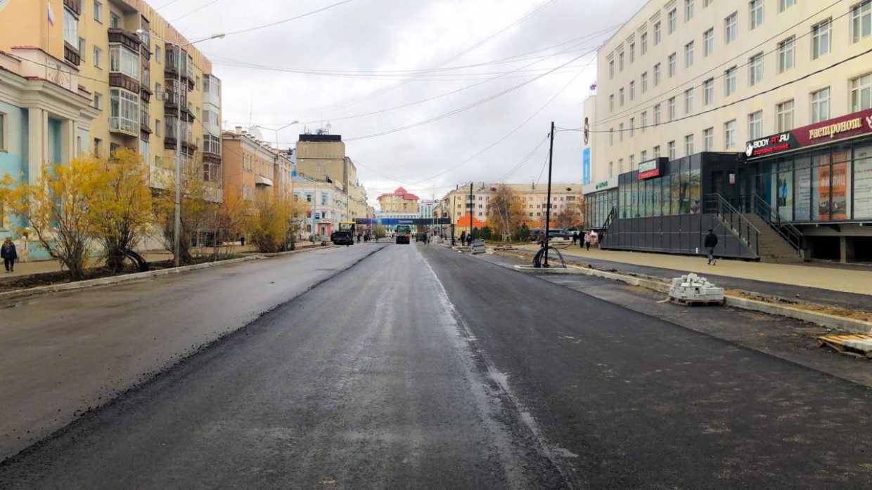Движение транспорта по проспекту Ленина города Якутска откроют в ноябре
