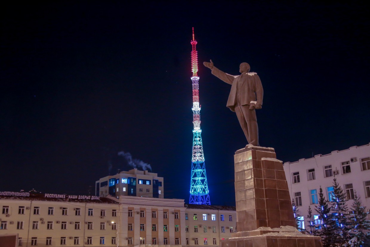 В честь Дня Победы включится подсветка телебашни Якутска