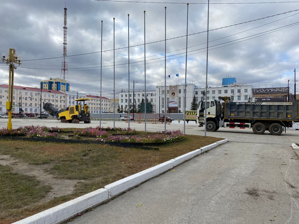 Началась реконструкция площади имени В.И. Ленина в Якутске
