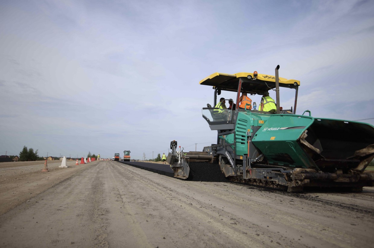 Продолжается реконструкция автодороги «Умнас» вблизи Якутска