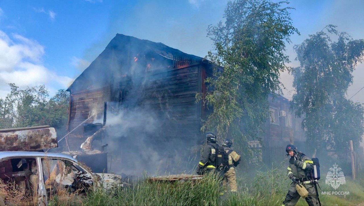 Пожар произошел в жилом доме по улице Халтурина в Якутске