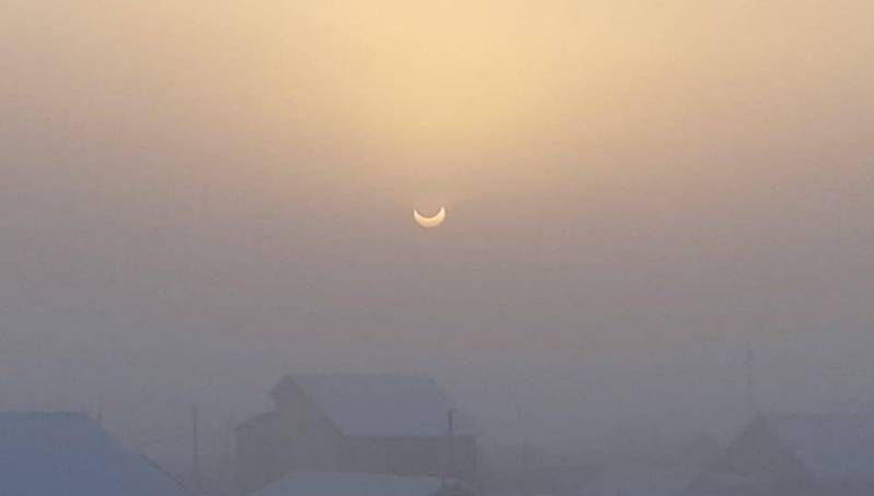 Солнечное затмение в Якутии накануне Рождества